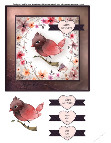 Little Birdie Told Me Card Topper