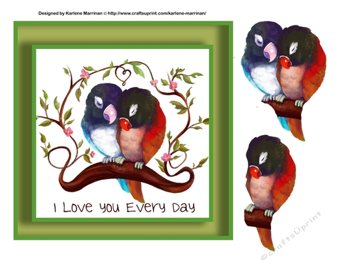 Love Birds Card Topper