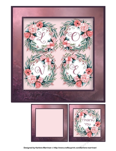 Love Wreaths Floral Card Topper