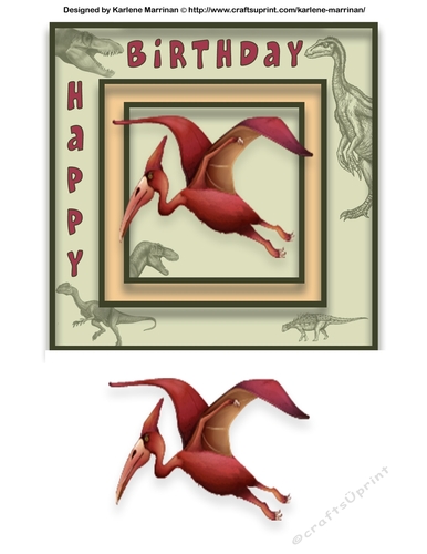 Grrrrr Dinosaur Card Topper - Dinosaur 3