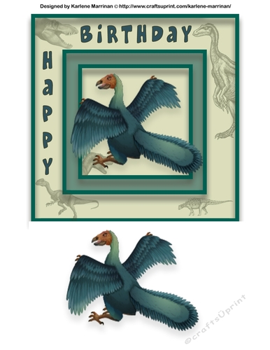 Grrrrr Dinosaur Card Topper - Dinosaur 5