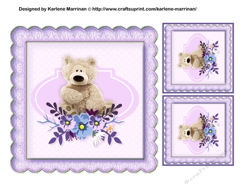 Bear in a Bunch Card Topper & Gift Card