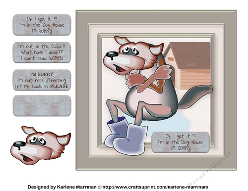 Tortured Apology Card Topper