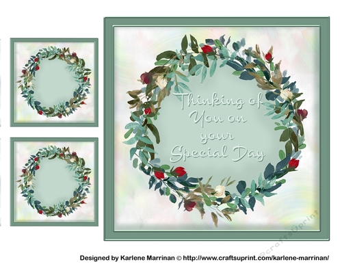 Wild Gum Wreath Card Topper