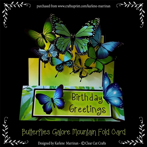 Butterflies Galore Mountain Fold Card