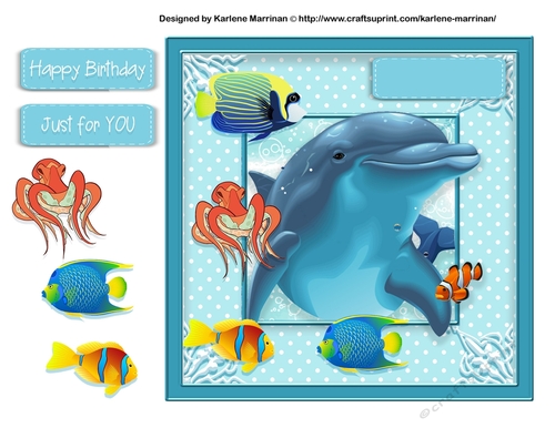 A Day in the Sea Card Topper 