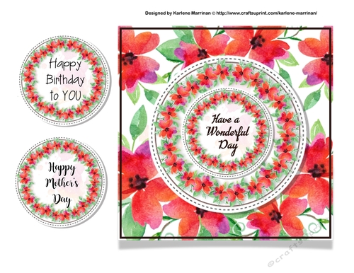 Circles of Flora Card Topper
