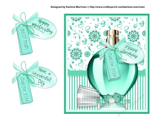 Scents of Love 3 - Card Topper Turquoise