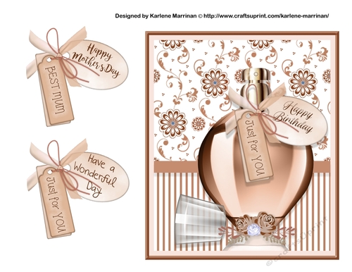 Scents of Love 3 - Card Topper Brown