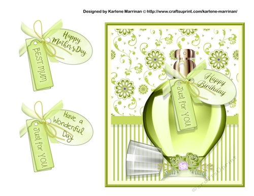 Scents of Love 3 - Card Topper Green