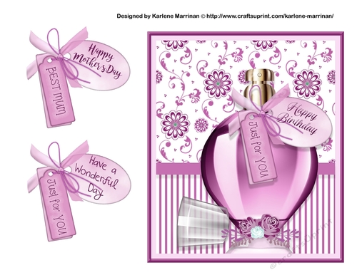 Scents of Love 3 - Card Topper Pink