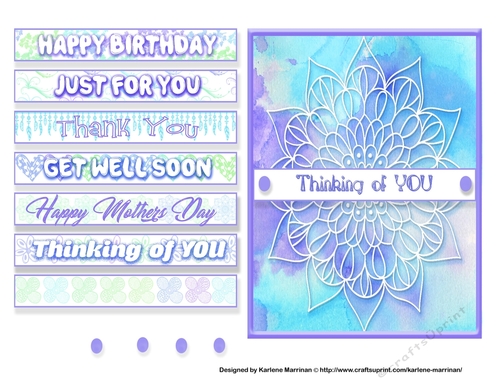 Watercolor Mandala Card Topper