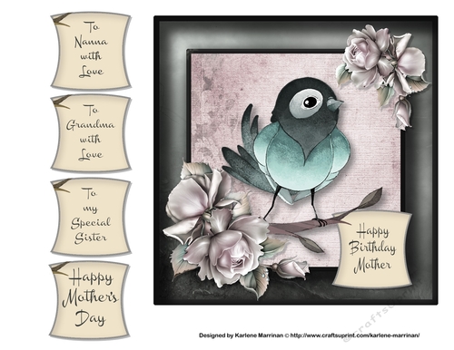 Baby Bird Card Topper