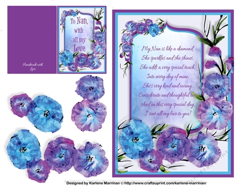 Beautiful Nanna Card Topper plus Gift Card