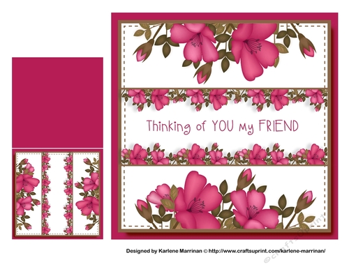 Thinkinf og You Flower Border Card Topper plus Gift Card