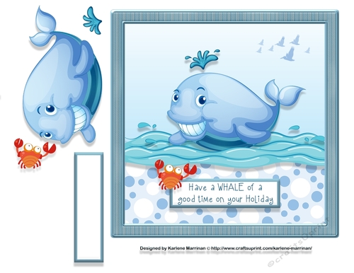 Have a Whale of a Good Time on Your Holida Card Topper