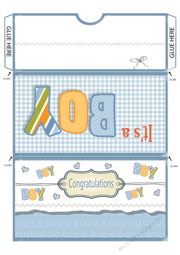 Congratulations Blue Ribbon Voucher/Money Wallet/Pocket