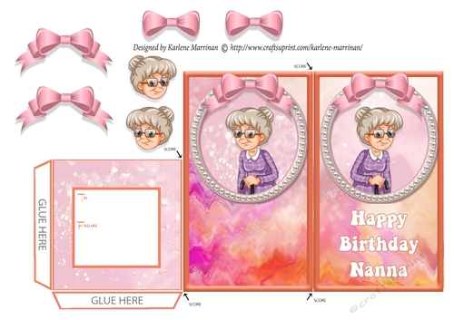 Nanna Birthday Gift Voucher/Money Wallet/Pocket