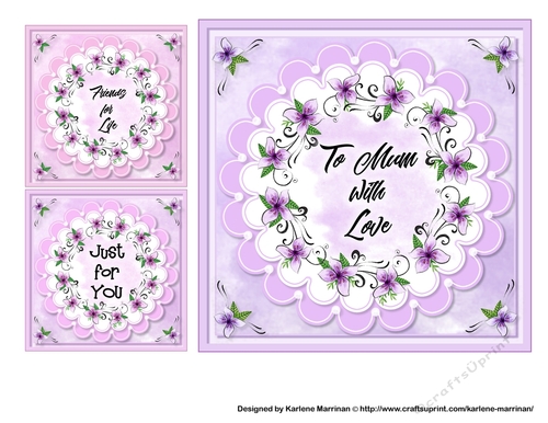 Circular Wreath Card Topper & Gift Card - 