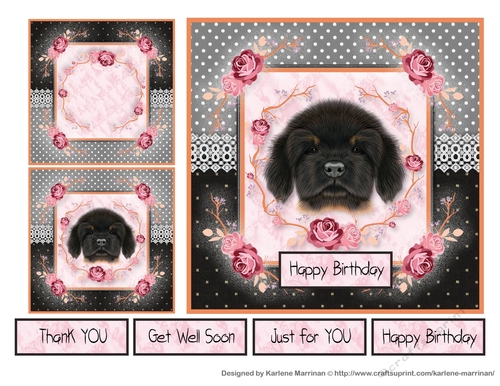 Cute Puppy Card Topper and  Mini Card