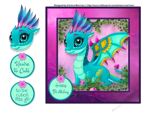 Cutest Dragon Card Topper