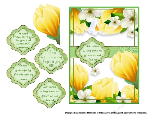 Friendship in Many Ways Card Topper