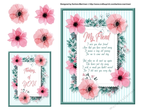 Missing My Friend Card Topper & Gift Card