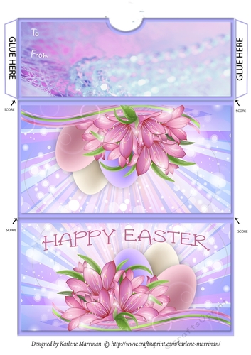 Floral Easter Money/Voucher Wallet/Pocket/Envelope