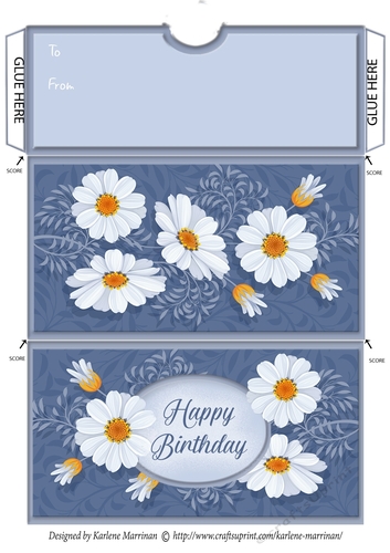 Daisy Blue Money/Voucher Wallet/Pocket/Envelope