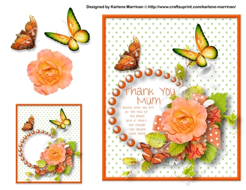 Thank You Mum Card Topper