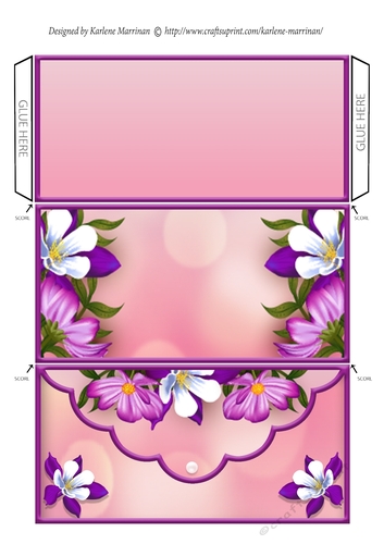 Floral Edge Voucher/Money Wallet/Pocket Envelope - pink