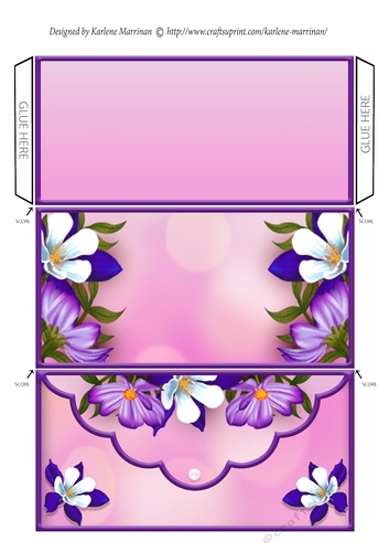 Floral Edge Voucher/Money Wallet/Pocket Envelope - rose
