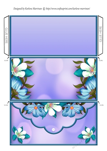 Floral Edge Voucher/Money Wallet/Pocket Envelope - Purple