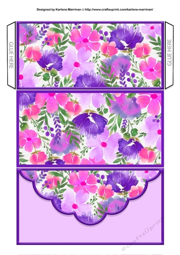 Flowers Galore Voucher/Money Wallet/Pocket Envelope - Mauve