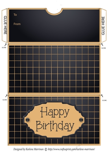 Lattice Voucher/Money Wallet/Pocket Envelope - Brown