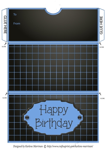 Lattice Voucher/Money Wallet/Pocket Envelope - Blue