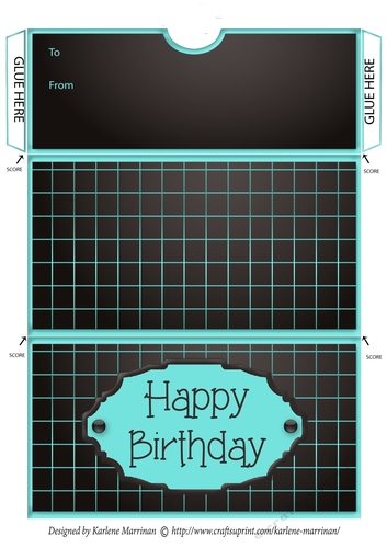 Lattice Voucher/Money Wallet/Pocket Envelope - Aqua