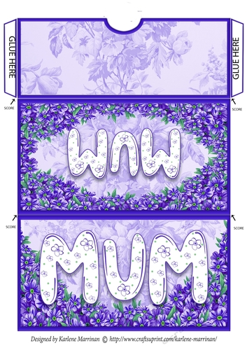 Just for MumVoucher/Money Wallet/Pocket Envelope - Purple