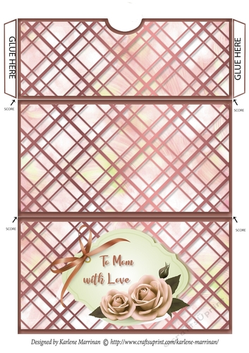 Pretty Floral Voucher/Money Wallet/Pocket Envelope - Mom