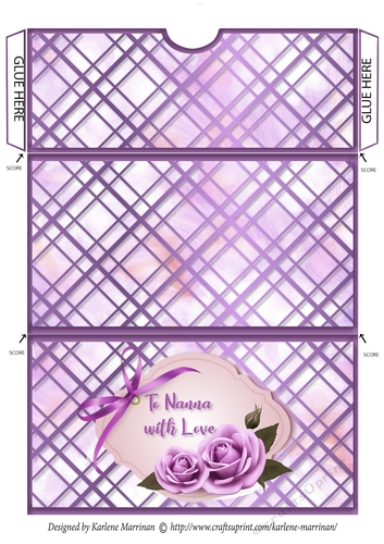 Pretty Floral Voucher/Money Wallet/Pocket Envelope - Nanna