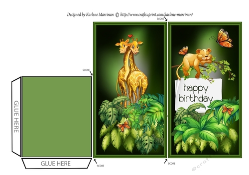 Jungle Series - Happy Birthday Voucher/Money Wallet/Pocket Envelope