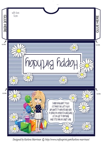 Shopping Girl Voucher/Money/ Wallet/Pocket