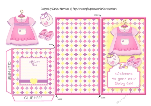 Baby Girl Dress  Voucher/Money Wallet/Pocket/Envelope