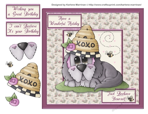 Puppy In Trouble Card Topper