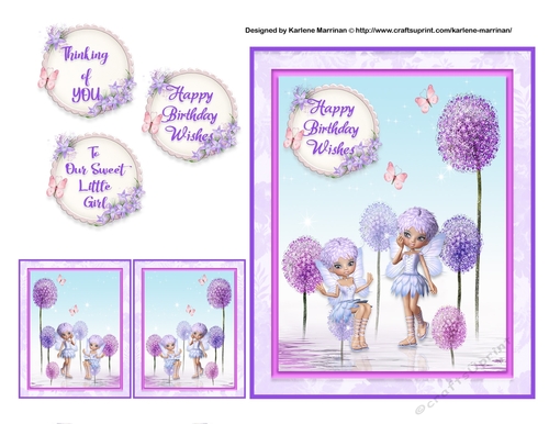 Fairy in the Blooms Card Topper & Gift Card