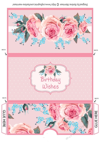 Spring Bloom Gift Voucher/Money Wallet/Pocket -  Birthday Wishes