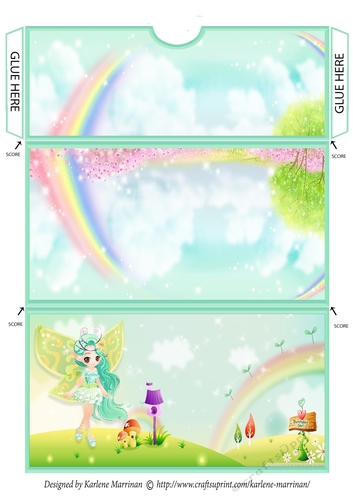 Fairy Rainbow Money/Voucher Pocket/Wallet/Envelope
