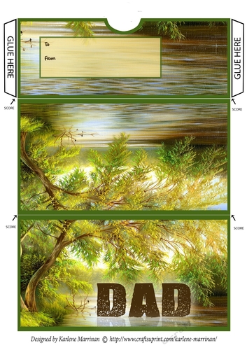 Country Landscape Voucher/Money Wallet/Pocket/Envelope - Dad