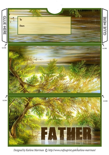 Country Landscape Voucher/Money Wallet/Pocket/Envelope - Father