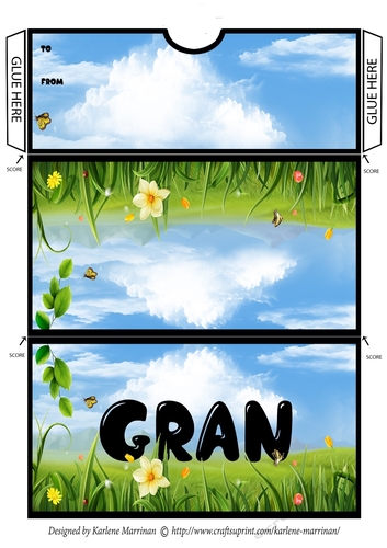 Out in the Sunshine Voucher/Money Wallet/Pocket/Envelope - Gran